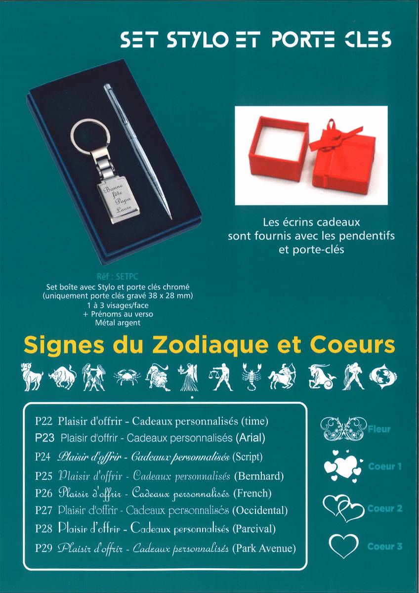 COFFRET STYLO / PORTE-CLE ou BRIQUET personnalisable à Toulon